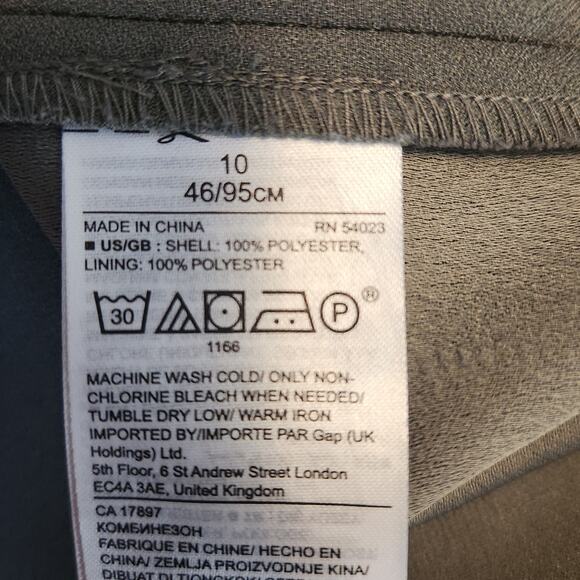 Banana Republic Cropped Wide-Leg Jumpsuit, olive green, size 10 - Picture 14 of 14